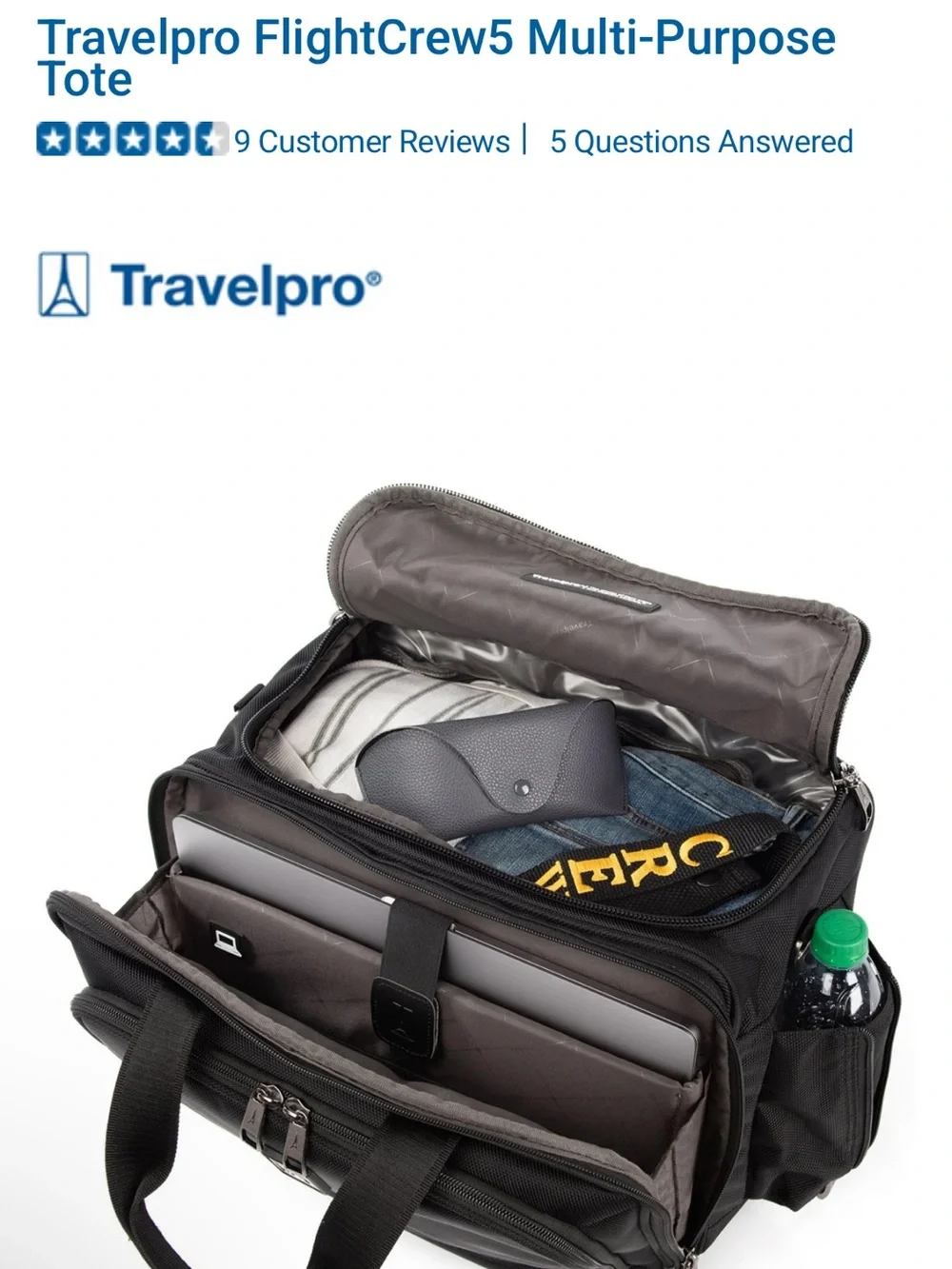 Travelpro FlightCrew5 Multi-Purpose Tote- excellent condition